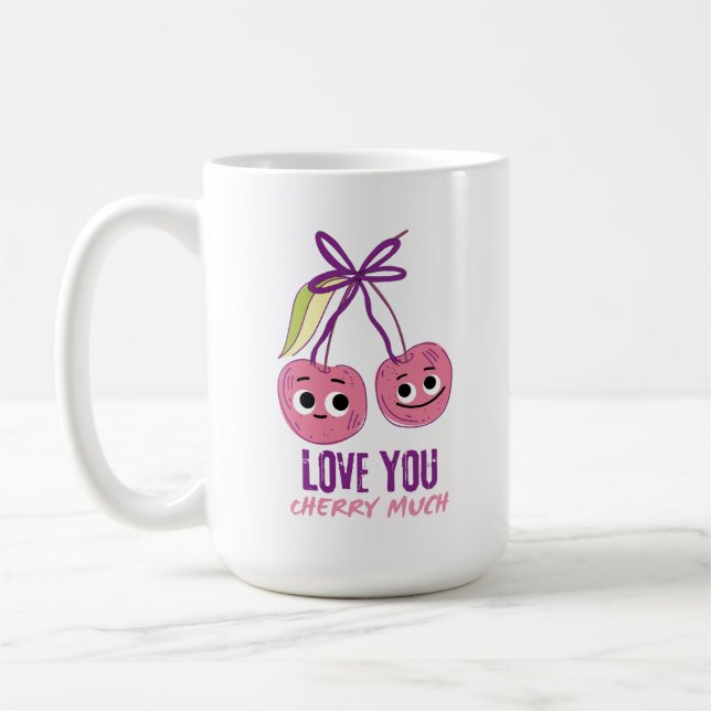 CANECA DE CAFÉ EU AMO VOCÊ CEREJA MUITO (Esquerda)