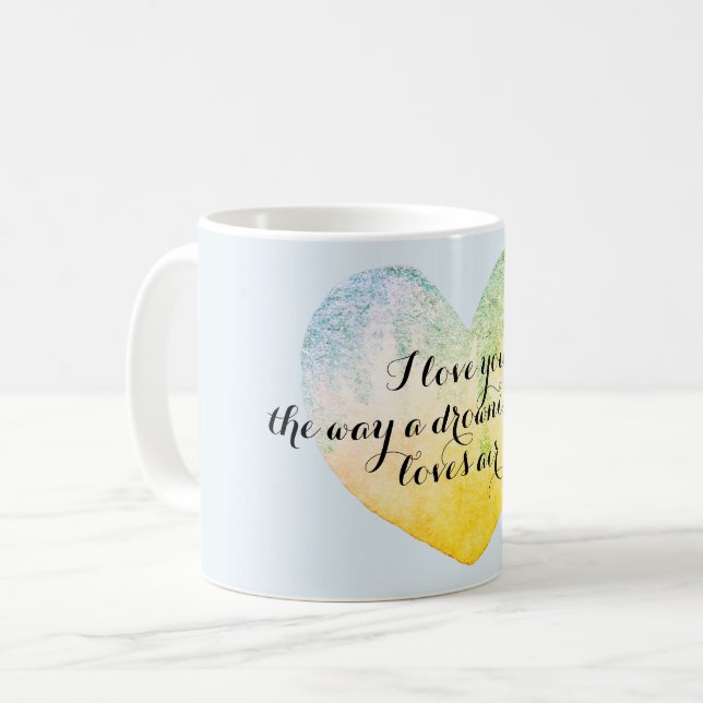 Caneca De Café Eu Amo Você Do Jeito Que (Frente Esquerda)