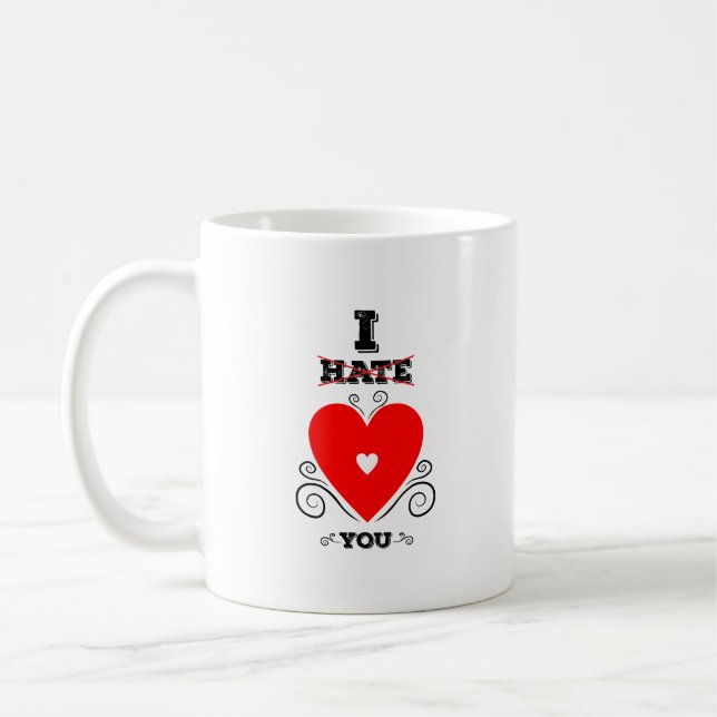 Caneca De Café Eu amo você (eu odeio você, mas eu amo você) (Esquerda)