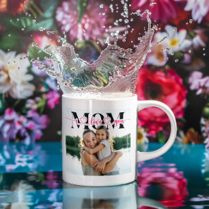 Caneca De Café Eu Amo Você Mãe Tipografia Foto