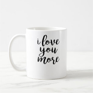 Caneca De Café Eu Amo Você Mais Design de Amor Elegante
