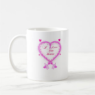 Caneca De Café Eu Amo Você Mais Design Romântico Clássico