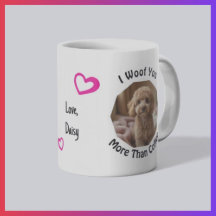 Eu amo você mais que café Dog Mãe Amor Foto