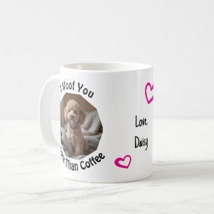 Caneca De Café Eu amo você mais que café Dog Mãe Amor Foto