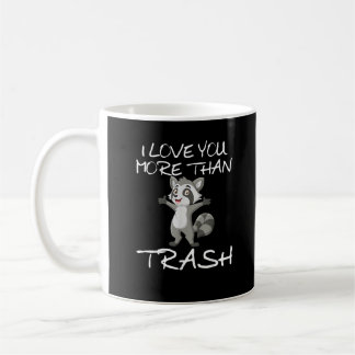 Caneca De Café Eu Amo Você Mais Que Lixo Humor de Guaxinim Divert