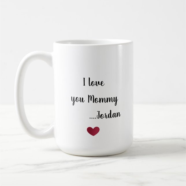Caneca De Café Eu amo você Mamãe (Esquerda)