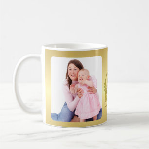 Caneca De Café Eu amo você Mamãe Com Coração de Ouro e Fotos
