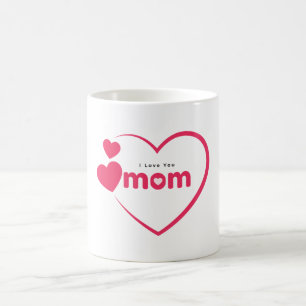 Caneca De Café Eu Amo Você Mamãe, Presente do Dia das Mães, Para