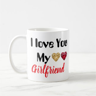 Caneca De Café Eu Amo Você Minha Namorada Presente Romântico Fofo