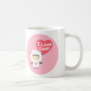 Caneca De Café Eu Amo Você Ovelha Engraçado Humor de Pun Cheesy