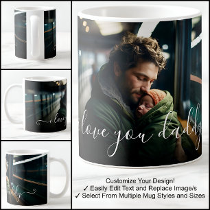 Caneca De Café Eu Amo Você Papai Linda Uma Foto Modelo Texto