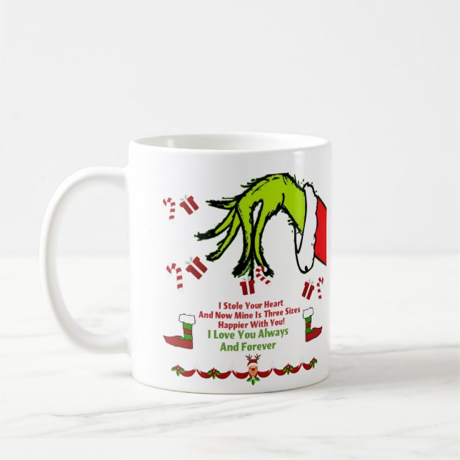 Caneca De Café Eu amo você sempre e para sempre  (Esquerda)
