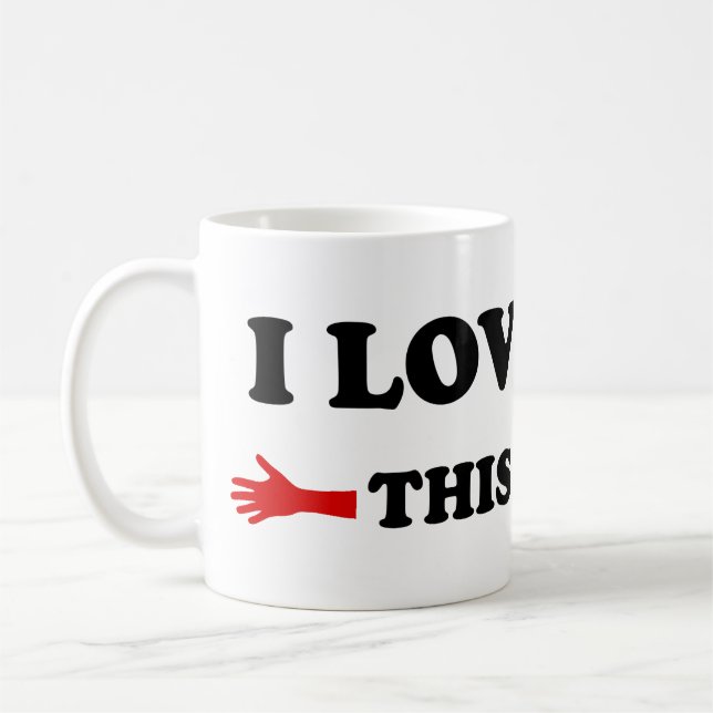 Caneca De Café Eu amo você tanto Braços Abertos (Esquerda)