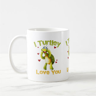 Caneca De Café Eu Amo Você Tartaruga Punido Fofinho