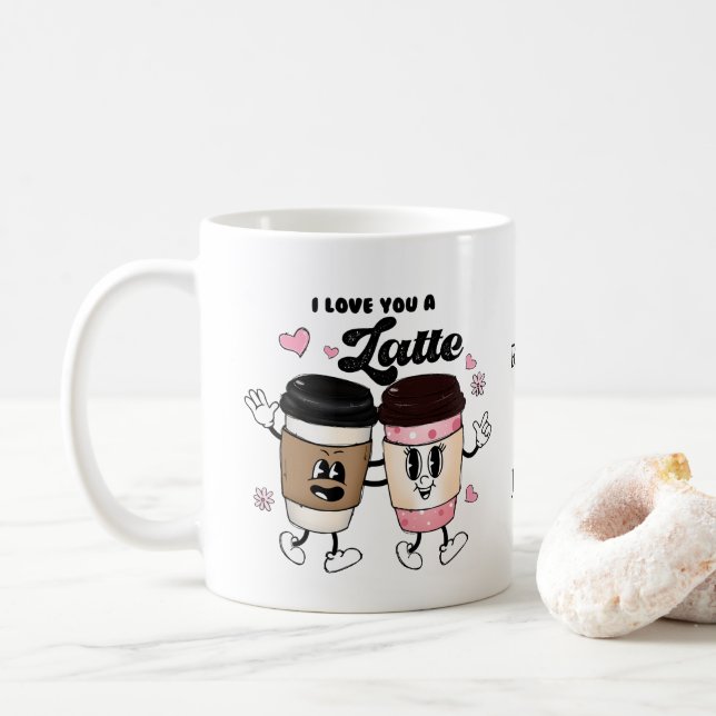 Caneca De Café Eu Amo Você um Montão Presente engraçado e românti (Com Donut)