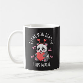 Caneca De Café Eu Amo Você Urso Tanto Assim - Panda Fofo do Dia d