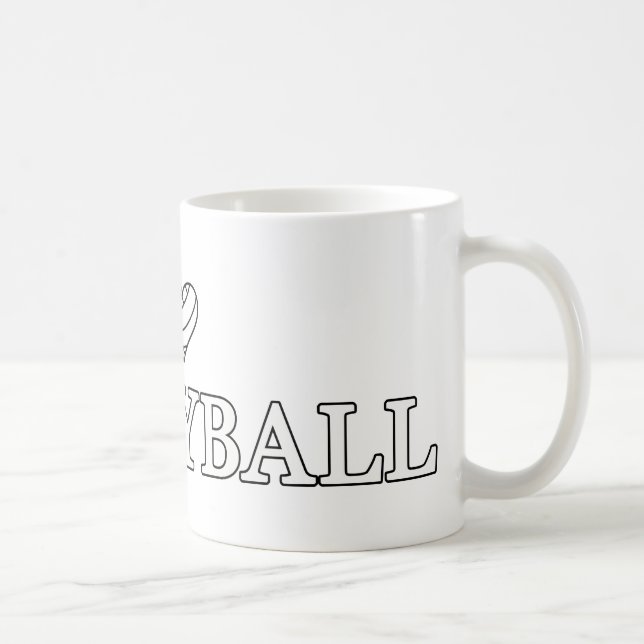 Caneca De Café Eu Amo Voleibol (Direita)