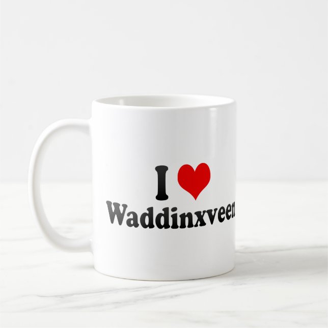 Caneca De Café Eu amo Waddinxveen, Países Baixos (Esquerda)