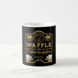 Caneca De Café Eu amo Waffles