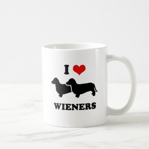 Caneca De Café Eu amo wieners