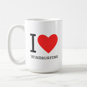 Caneca De Café Eu amo windsurf