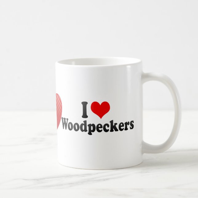 Caneca De Café Eu amo Woodpeckers (Direita)