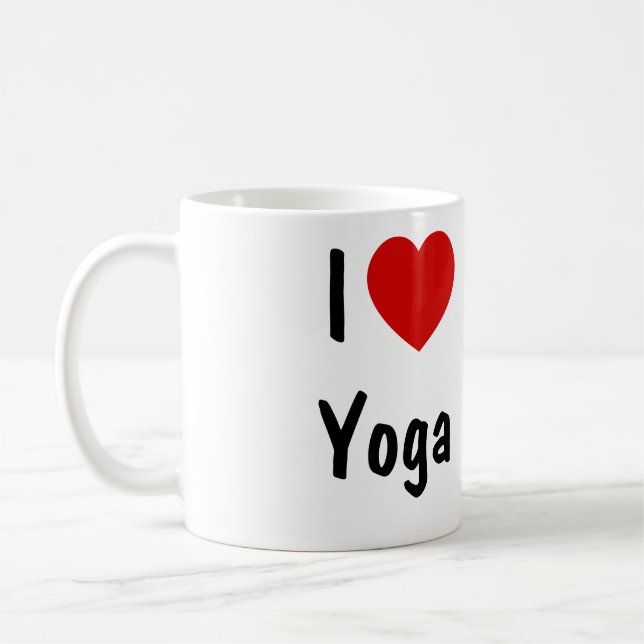 Caneca De Café Eu Amo Yoga (Esquerda)