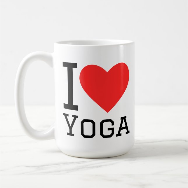 Caneca De Café Eu amo yoga (Esquerda)