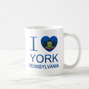 Caneca De Café Eu amo York, PA