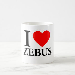 Caneca De Café Eu amo Zebus