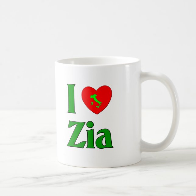 Caneca De Café Eu amo Zia (Direita)