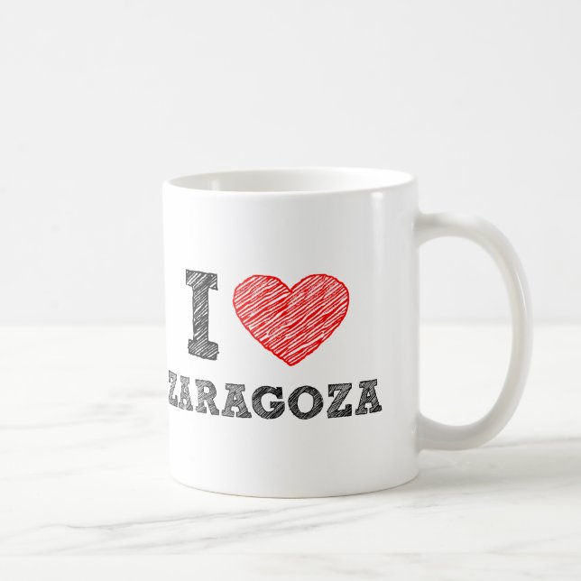 Caneca De Café Eu-amor-Zaragoza (Direita)