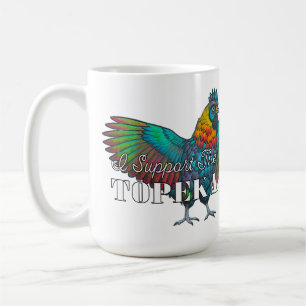 Caneca De Café Eu Apoio a Galinha da Topeka Art Guild