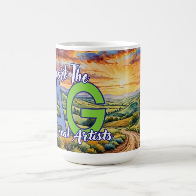 Caneca De Café Eu apoio a guilda de arte de Topeka (Centro)