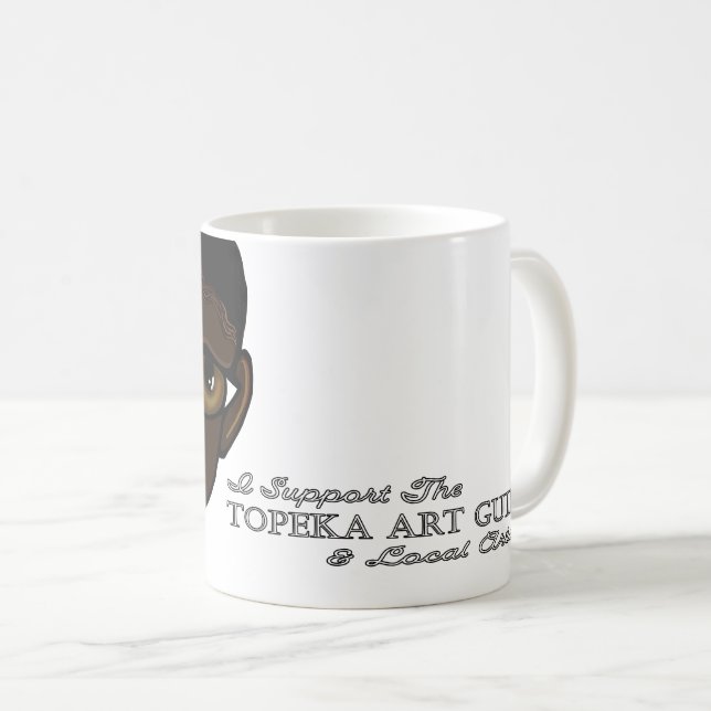Caneca De Café Eu apoio a Topeka Art Guild Mug (Frente Esquerda)