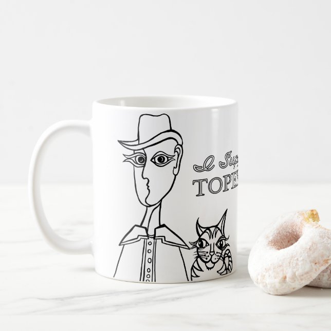 Caneca De Café Eu apoio a Topeka Art Guild Mug (Com Donut)