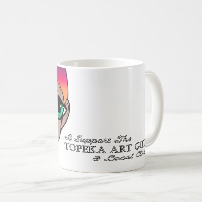 Caneca De Café Eu apoio a Topeka Art Guild Mug (Frente Esquerda)
