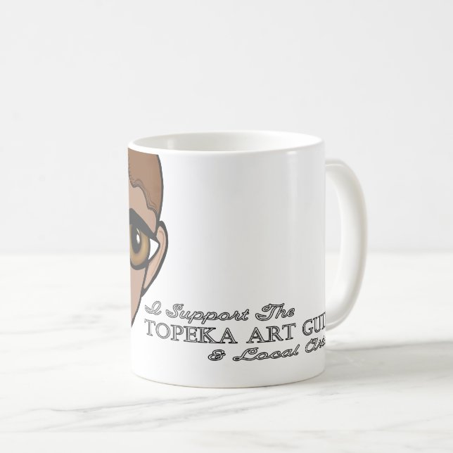 Caneca De Café Eu apoio a Topeka Art Guild Mug (Frente Esquerda)