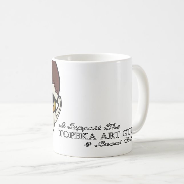 Caneca De Café Eu apoio a Topeka Art Guild Mug (Frente Esquerda)