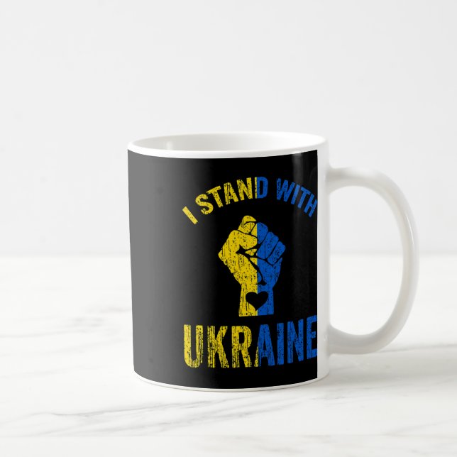 Caneca De Café Eu Apoio a Ucrânia7  (Direita)