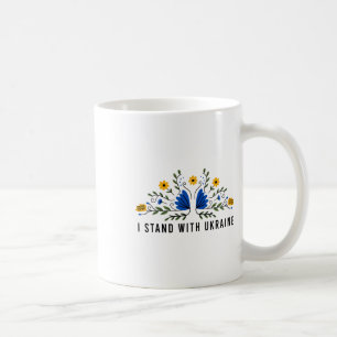 Caneca De Café Eu Apoio a Ucrânia Bandeira da Ucrânia Girassol Vi