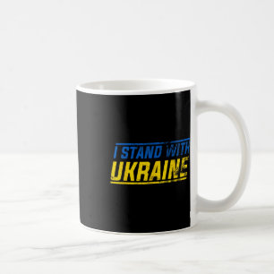 Caneca De Café Eu Apoio a Ucrânia Camisa Vintage Bandeira Ucrania