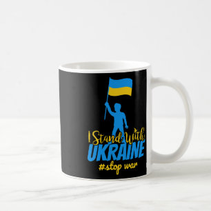 Caneca De Café Eu Apoio a Ucrânia Faça Paz Pare a Guerra Apoie S