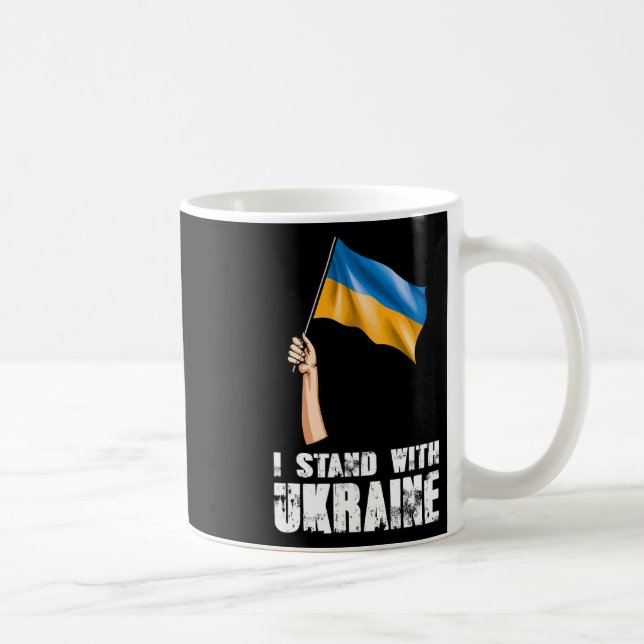 Caneca De Café Eu Apoio a Ucrânia Orgulho Ucraniano 1  (Direita)