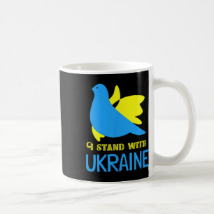 Caneca De Café Eu Apoio a Ucrânia Pombo da Paz Ucraniano Ucrânia