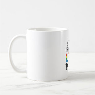 Caneca De Café Eu Apoio Meus Amigos LGBT Orgulho Arco-Íris Vetor
