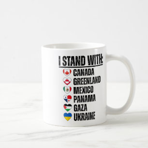 Caneca De Café Eu Apoio O Canadá Groenlândia México Panamá Gaza U