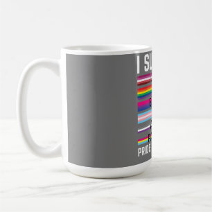 Caneca De Café Eu apoio o painel assexual trans bissexual e Gay d