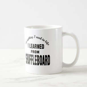 Caneca De Café Eu aprendi do Shuffleboard.