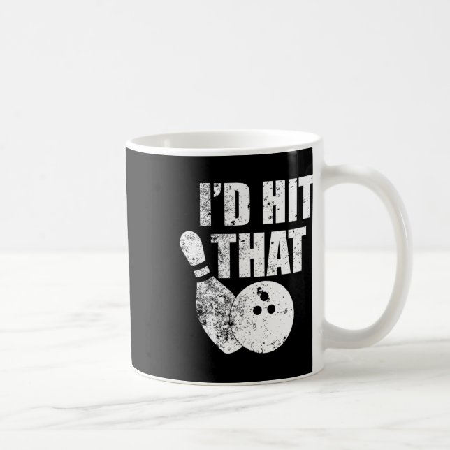 Caneca De Café Eu Atingiria aquela citação de Boliches engraçada  (Direita)